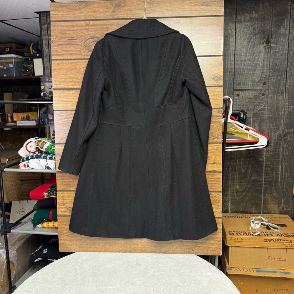 Nine West Elegant Black Pea Coat size 6 EUC fully lined - Picture 6 of 8